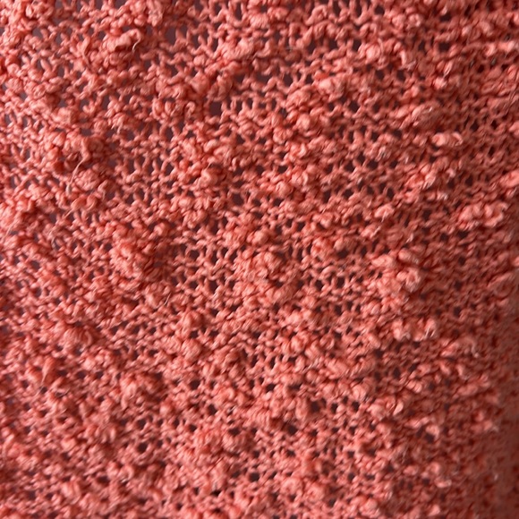 Free People Sweater M Songbird Orange Deep V-Neck Coastal Cowgirl Boho Casual - Picture 4 of 11